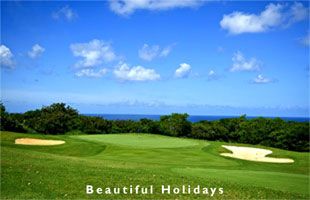 tourists enjoying an caribbean golf holidays holiday